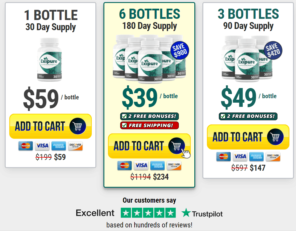 Exipure best price and bonuses